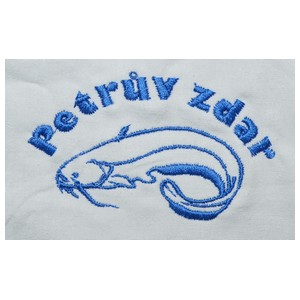 vyšívané rybářské tričko Petrův zdar